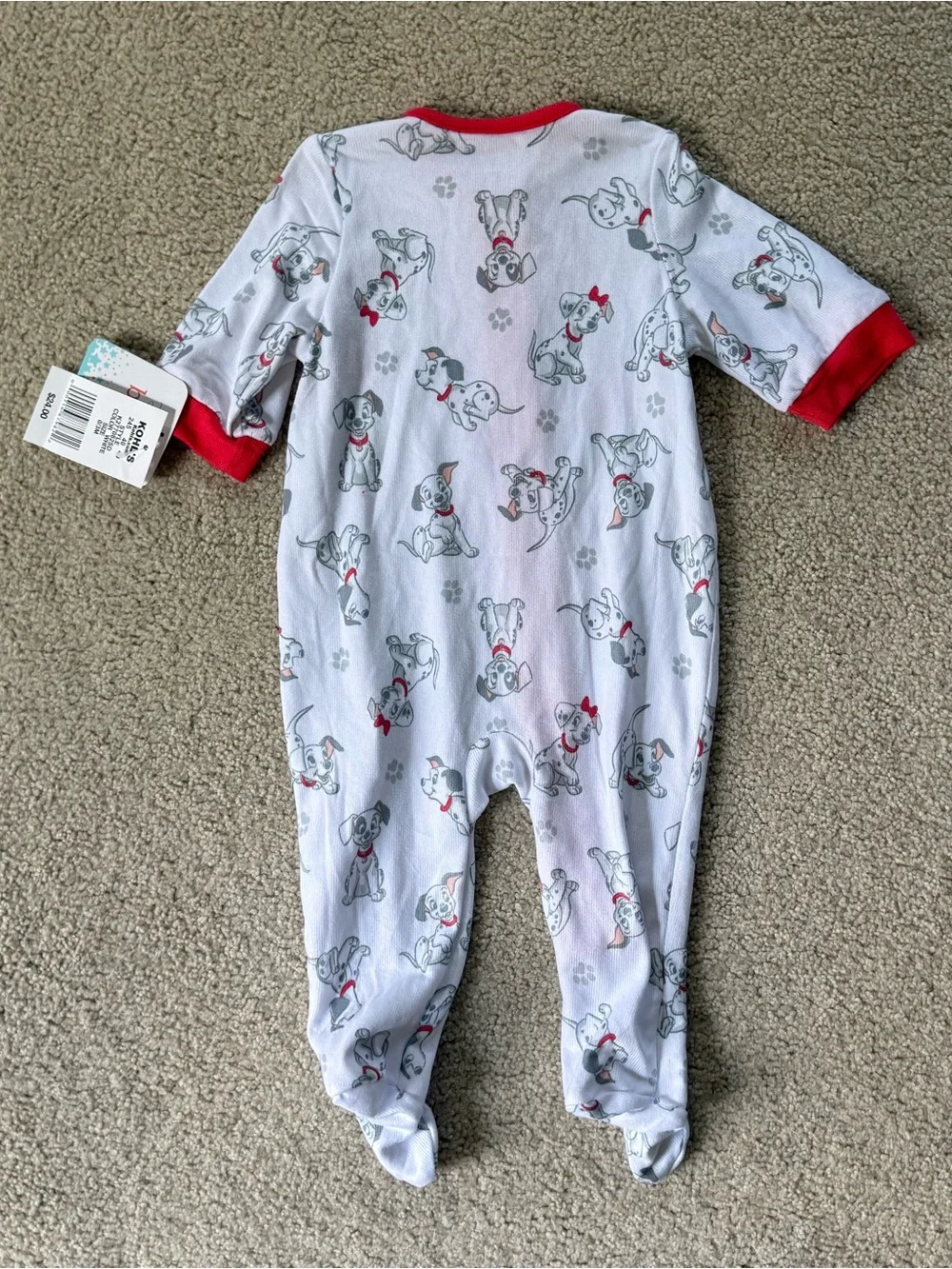Disney's 101 Dalmatians Baby Ultra Soft Sleep & Play One-Piece Pajamas 0-3 month